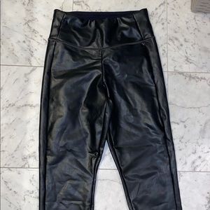 Athleta high rise shimmery faux leather leggings